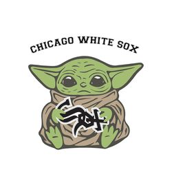 Chicago White Sox Baby Yoda Sport Logo Team Gift SVG