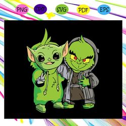 Grinch And Baby Yoda - Grinch Face Grinch Art Grinch Silhouette SVG