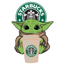 Yoda Coffe Starbuck Jedi Star Wars Mandalorian SVG