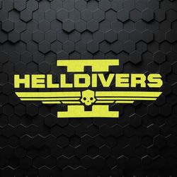 Retro Helldivers 2 Logo Squad Based Shooter SVG