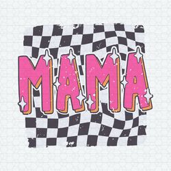 Retro Checkered Mama Mom Life SVG
