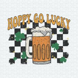 Hoppy Go Lucky Drinking Shamrock St Patrick's Day SVG