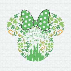 Happy Saint Patrick's Day Minnie Head SVG
