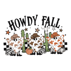 Howdy Fall West Ern Halloween Cow Boy Ghost SVG Cricut File