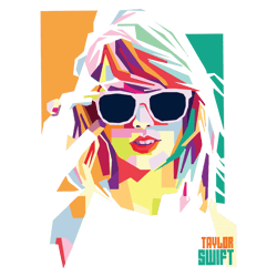 Vintage Taylor Swift Wears Glasses SVG Graphic Design File