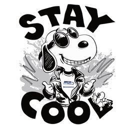 Stay Cool Like Snoopy Seattle Seahawks SVG Cartoon SVG Snoopy SVG