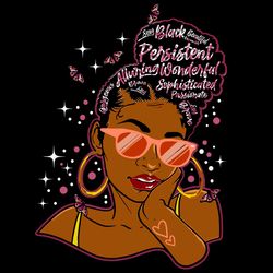 Afro Woman Alluring Persistent Brave Hair Quotes SVG Black Girl SVG Melanin SVG