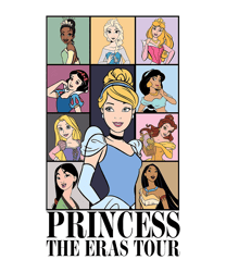 Princess Eras Tour SVG Disney Princess PNG Silhouette File