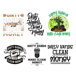 Dirty Hands Clean Money PNG Bundle Download