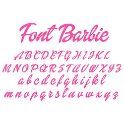 Font Barbie SVGfont Cartoon Lettersfont Princess Clipart Bundle