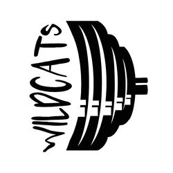 Wildcats Barbell SVG Silhouette Sport SVG Powerlifting SVG Wildcats SVG