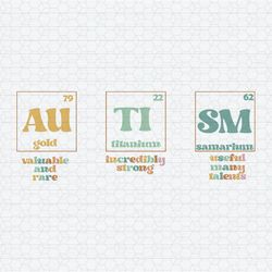 Autism Periodic Table Valuable And Rare SVG