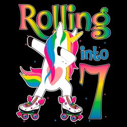 Kids Rolling Into 7 Years Let's Roll I'm Turning 7 Roller Skate SVG Birthday SVG