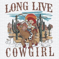 Retro Toy Story Jessie Long Live Cowgirls PNG