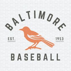 Retro Baltimore Baseball Est 1953 SVG