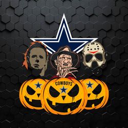 Halloween Horror Movie Pumpkin Dallas Cowboys SVG