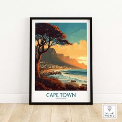 cape town poster | south africa travel poster | birthday present | wedding anniversary gift | art print