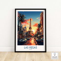Las Vegas Poster | Travel Print | New Home Gift | Moving Gift | Airbnb Wall Art | Vacation Home Poster | Travel Gift