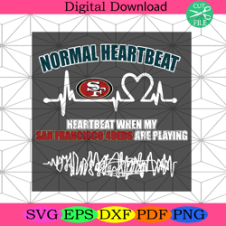 San Francisco 49ers Heartbeat Svg Sport Svg, Football Svg,NFL svg, NFL football, Super Bowl svg, Super Bowl 2024