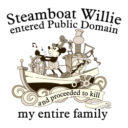 Steamboat Willie Entered Public Domain SVG