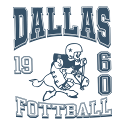 Vintage Dallas Football 1960 Ride Horse SVG