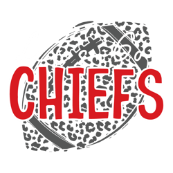 Lets Go Chiefs Football Leopard SVG Cricut Digital Download