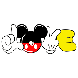 Mickey Hand Love Valentines SVG