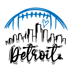 Nfl Detroit Football Skyline SVG