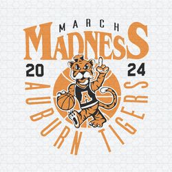 2024 Auburn Tigers March Madness Mascot NCAA Svg