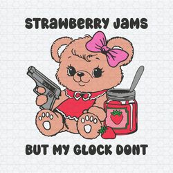 Strawberry Jams But My Glock Don't Funny Meme SVG