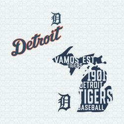Retro Mlb Detroit Tigers Baseball SVG