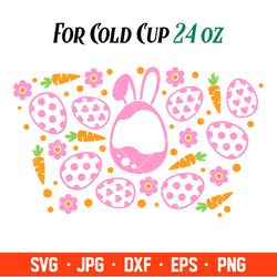 Bunny Easter Egg Full Wrap Svg, Starbucks Svg, Coffee Ring Svg, Cold Cup Svg