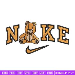 nike teddy bear embroidery design, bear embroidery, nike design,embroidery file,embroidery shirt