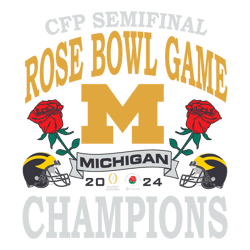 Rose Bowl Champions Michigan Wolverines SVG