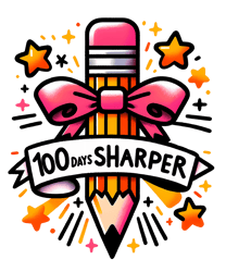Retro 100 Days Sharper Pencil PNG