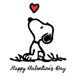 Happy Valentines Day Snoopy SVG