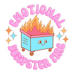Emotional Dumpster Fire Mental Health SVG