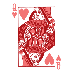Queen Of Hearts Playing Card SVG