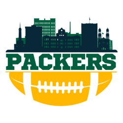 Nfl Packers Football Skyline SVG
