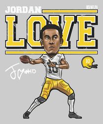 Jordan Love Cartoon Packers Player PNG