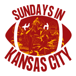 Sundays In Kansas City Football SVG