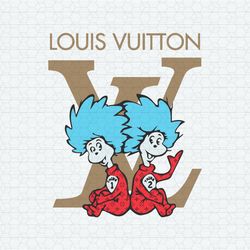 Funny Louis Vuitton Thing 1 Thing 2 SVG