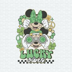 Mickey Minnie Patrick Day Lucky Vibes SVG