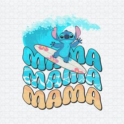 Mama Cute Stitch Surfing Mothers Day SVG