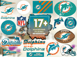 17 Files Miami Dolphins Svg Bundle, Dolphins Vector, Dolphins Helmet Svg