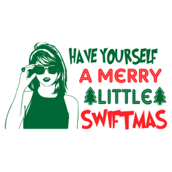 A Merry Little Swiftmas Taylor Swift Svg, Happy Christmas Svg