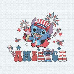 Stitch America Party In The USA SVG