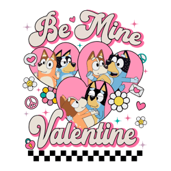 Be Mine Valentine Bluey Bingo PNG