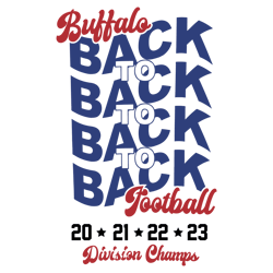 Buffalo Back To Back Football Division Champs SVG