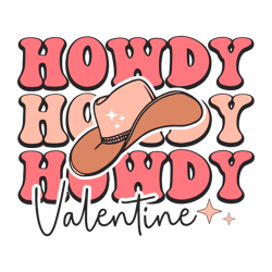 Howdy Valentine Cowboys Hat SVG
